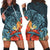 Hawaii Turtle Shark Manta Ray Hibiscus Plumeria Hoodie Dress - AH Black - Polynesian Pride