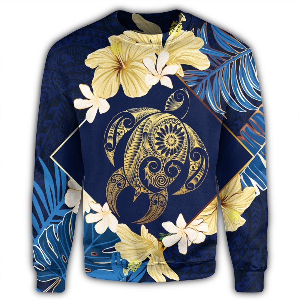 Hawaii Turtle Tropical Sweatshirt - Taha Style - AH - Polynesian Pride