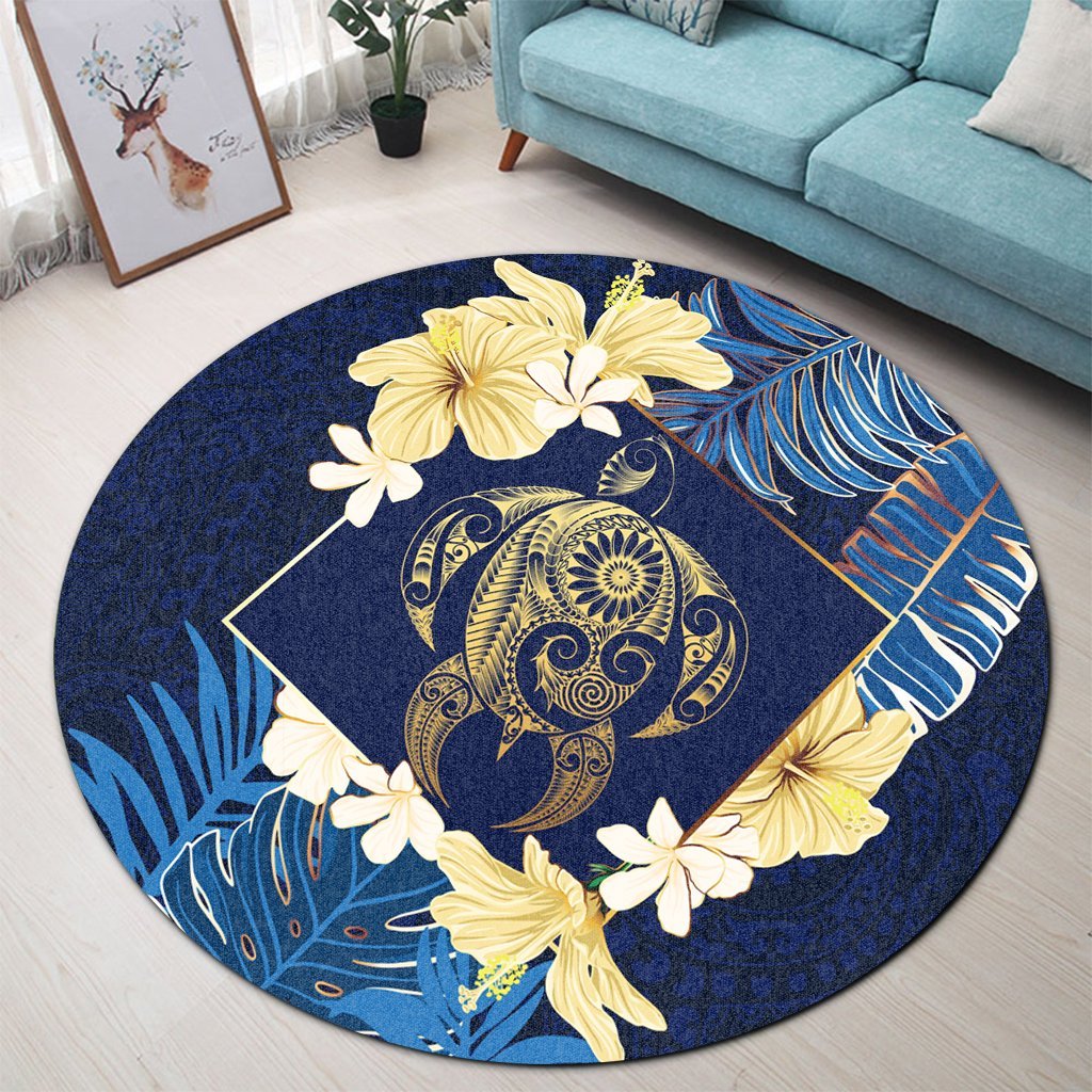Hawaii Turtle Tropical Round Carpet - Taha Style - AH - Polynesian Pride