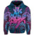 Hawaiian Turtle Wave Polynesian Hoodie Hey Style Blue - Polynesian Pride