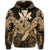 Hawaiian Turtle Wave Polynesian Hoodie Hey Style Gold - Polynesian Pride