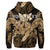 Custom Hawaii Turtle Wave Polynesian Hoodie Hey Style Gold - Polynesian Pride