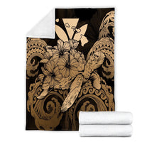Hawaii Turtle Wave Polynesian Premium Blankets - Hey Style Gold - AH - Polynesian Pride