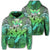 Hawaiian Turtle Wave Polynesian Hoodie Hey Style Green Unisex Art - Polynesian Pride