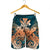 Hawaii Turtle Wave Polynesian Men's Shorts - Hey Style Orange - AH - Polynesian Pride