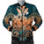 Hawaii Turtle Wave Polynesian Bomber Jacket - Hey Style Orange - AH Black Unisex - Polynesian Pride