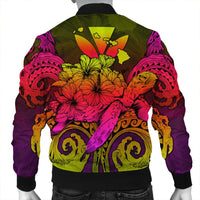 Hawaii Turtle Wave Polynesian Bomber Jacket - Hey Style Pinky - AH - Polynesian Pride