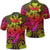 Hawaii Turtle Wave Polynesian Polo Shirt Hey Style Pinky AH Unisex Black - Polynesian Pride