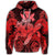 Hawaiian Turtle Wave Polynesian Hoodie Hey Style Red - Polynesian Pride