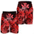 Hawaii Turtle Wave Polynesian Men's Shorts - Hey Style Red - AH - Polynesian Pride