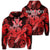 Custom Hawaii Turtle Wave Polynesian Hoodie Hey Style Red Unisex Art - Polynesian Pride