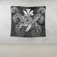 Hawaii Turtle Wave Polynesian Tapestry - Hey Style White - AH - Polynesian Pride