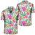 Hawaii Watercolor Vintage Floral Tropical Bird of Paradise Hawaiian Shirt Unisex Black - Polynesian Pride