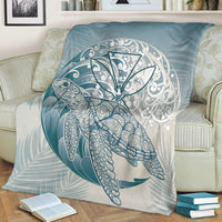 Hawaii Wave Kanaka Turtle Premium Blankets - AH - Polynesian Pride