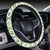 Hawaii White Seamless Ethnic Pattern Monstera Leaf Hawaii Universal Steering Wheel Cover with Elastic Edge - Polynesian Pride