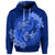 Custom Hawaii Yin Yang Turtle Shark Hibiscus Plumeria Hoodie Blue - Polynesian Pride