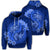 Hawaiian Yin Yang Turtle Shark Hibiscus Plumeria Hoodie Blue Unisex Art - Polynesian Pride