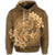 Hawaiian Yin Yang Turtle Shark Hibiscus Plumeria Hoodie Gold - Polynesian Pride