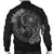 Hawaii Yin Yang Turtle Shark Hibiscus Plumeria Bomber Jacket - Gray - AH - Polynesian Pride