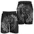 Hawaii Yin Yang Turtle Shark Hibiscus Plumeria Men's Shorts - Gray - AH - Polynesian Pride