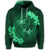 Hawaiian Yin Yang Turtle Shark Hibiscus Plumeria Hoodie Green - Polynesian Pride