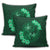 Hawaii Yin Yang Turtle Shark Hibiscus Plumeria Pillow Covers - Green - AH - Polynesian Pride