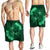 Hawaii Yin Yang Turtle Shark Hibiscus Plumeria Men's Shorts - Green - AH - Polynesian Pride