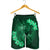 Hawaii Yin Yang Turtle Shark Hibiscus Plumeria Men's Shorts - Green - AH - Polynesian Pride