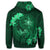 Hawaiian Yin Yang Turtle Shark Hibiscus Plumeria Hoodie Green - Polynesian Pride