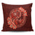 Hawaii Yin Yang Turtle Shark Hibiscus Plumeria Pillow Covers - Orange - AH Pillow Covers Black - Polynesian Pride