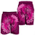 Hawaii Yin Yang Turtle Shark Hibiscus Plumeria Men's Shorts - Pink - AH - Polynesian Pride