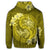 Hawaiian Yin Yang Turtle Shark Hibiscus Plumeria Hoodie Yellow - Polynesian Pride