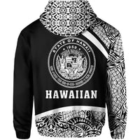 Hawaii Polynesian Hoodie White Round Style - Polynesian Pride