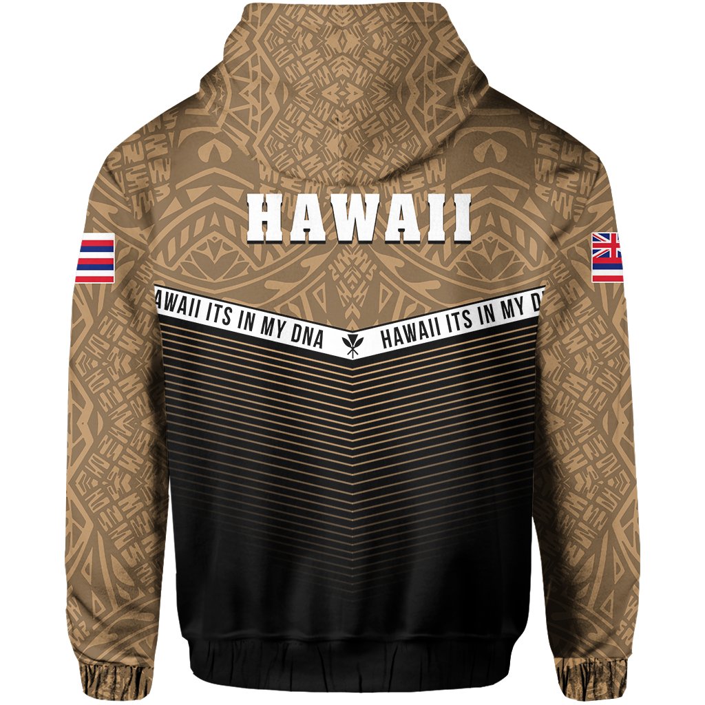 Hawaii Polynesian Zipper Hoodie Gold Mix Style - Polynesian Pride