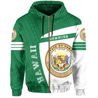 Hawaii Polynesian Sport Zipper Hoodie Green Premium Style - Polynesian Pride