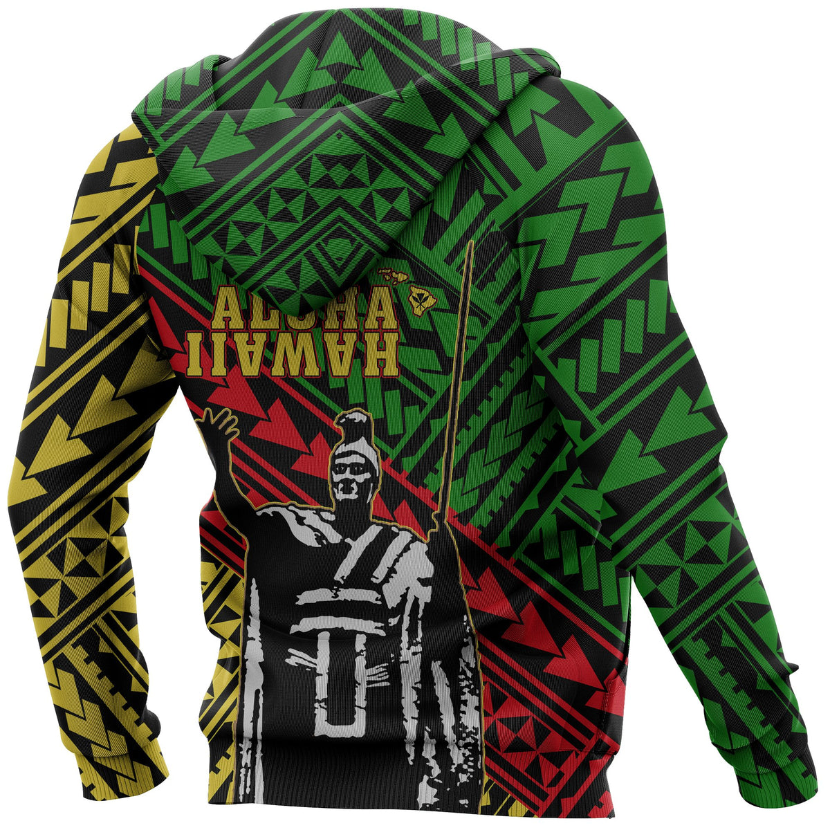 Hawaii King Kanaka Flag Zip up Hoodie - Polynesian Pride