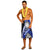 Hawaii Lavalava - Wave Tattoo Flag Style One Size Blue - Polynesian Pride
