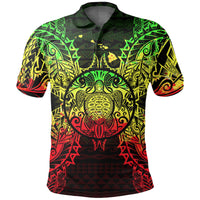 Hawaii Polo Shirt Hawaii Map Kanaka Maoli Polynesian Turtle Reggae Unisex Reggae - Polynesian Pride