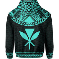 Hawaii Kanaka Polynesian Hoodie Divinity Turquoise - Polynesian Pride