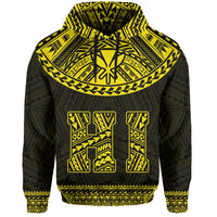 Hawaii Kanaka Polynesian Hoodie Divinity Yellow - Polynesian Pride