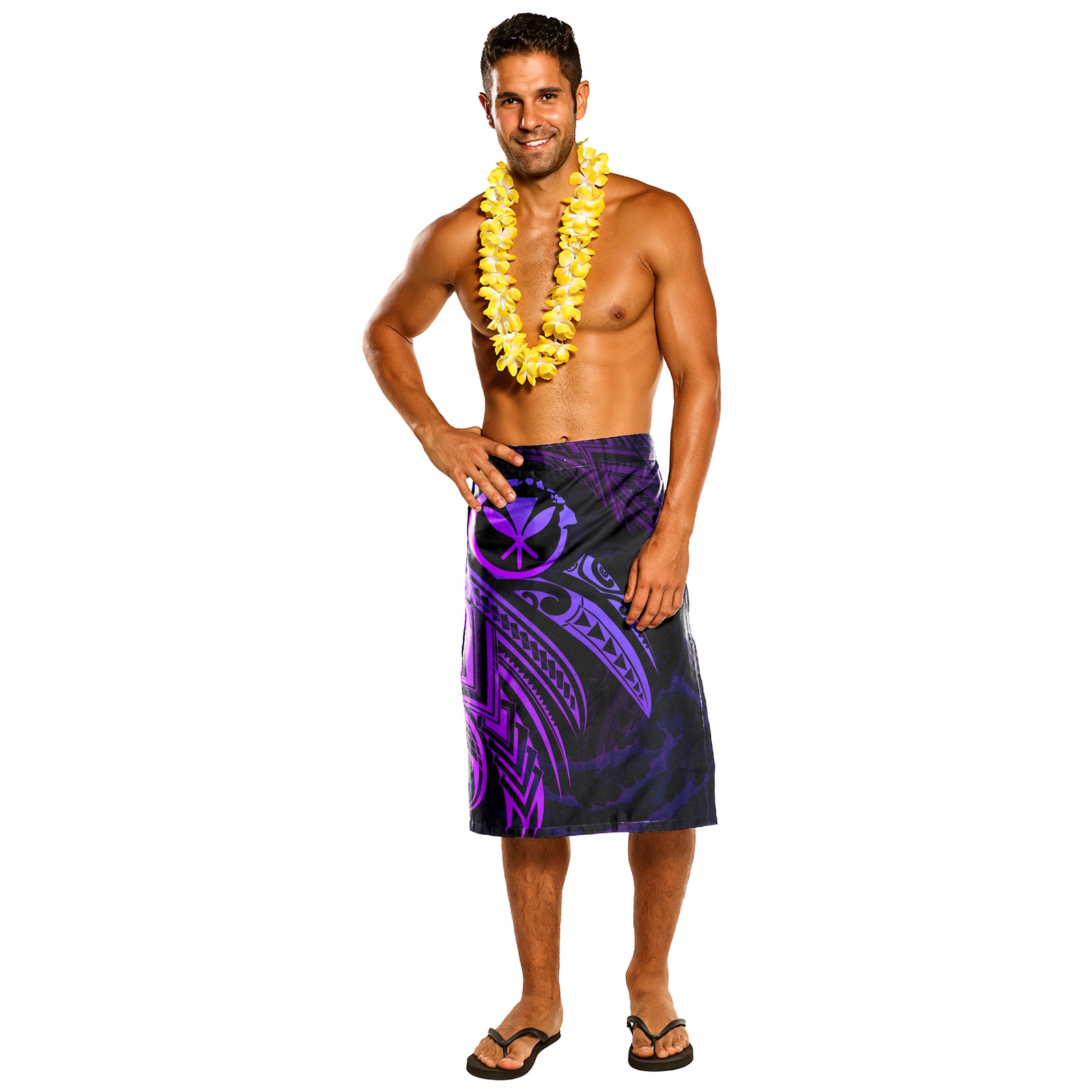 Hawaii Polynesian Lavalava - Hawaii Legend Purple Version One Size Purple - Polynesian Pride