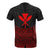 Hawaii Polynesian T Shirt Red Black Pride Map and Seal - Polynesian Pride