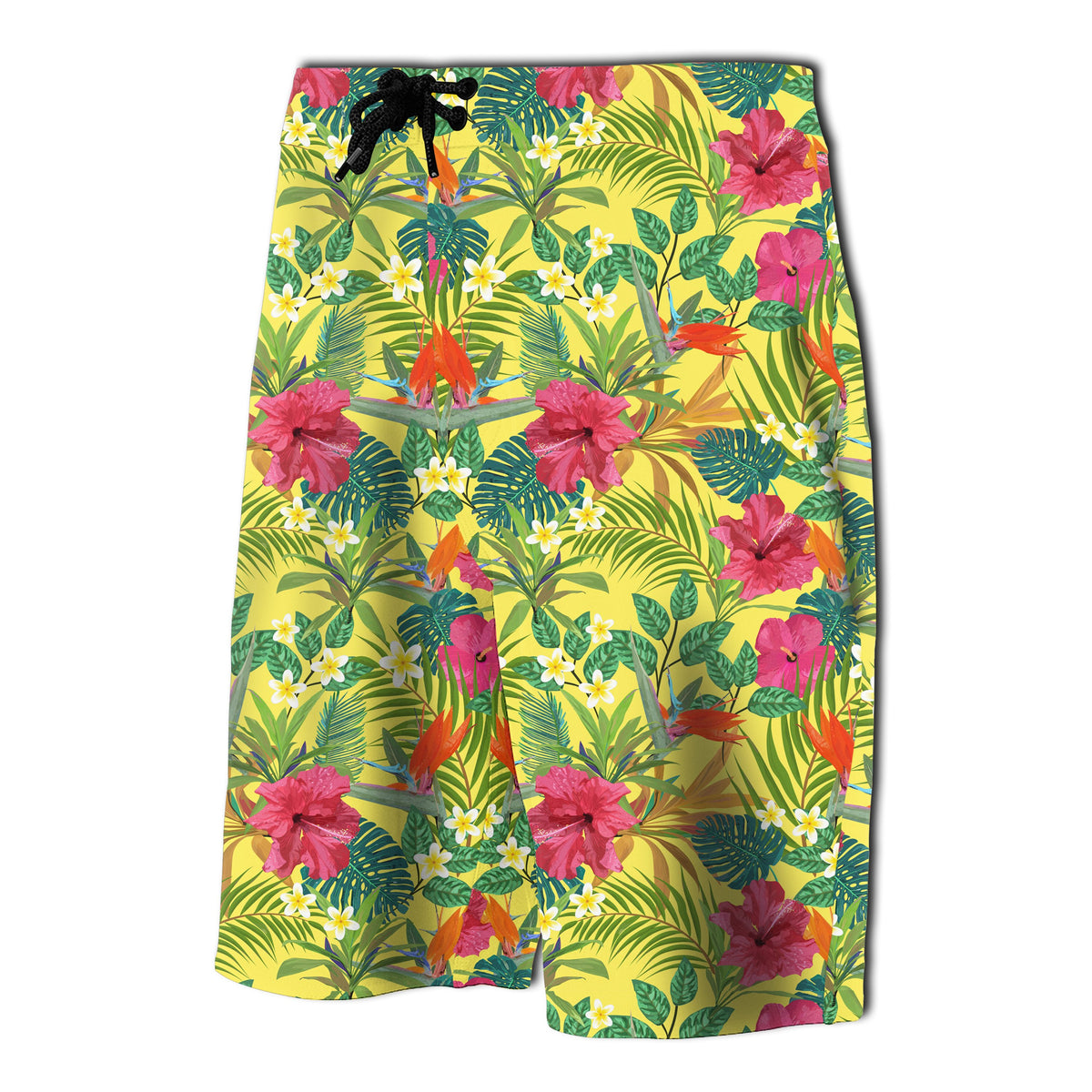 Hawaii Tropical Leaves And Flowers Board Shorts - Polynesian Pride