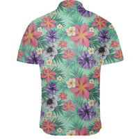 Hawaiian Tropical Flower Blossom Cluster Seamless Shirt - Polynesian Pride