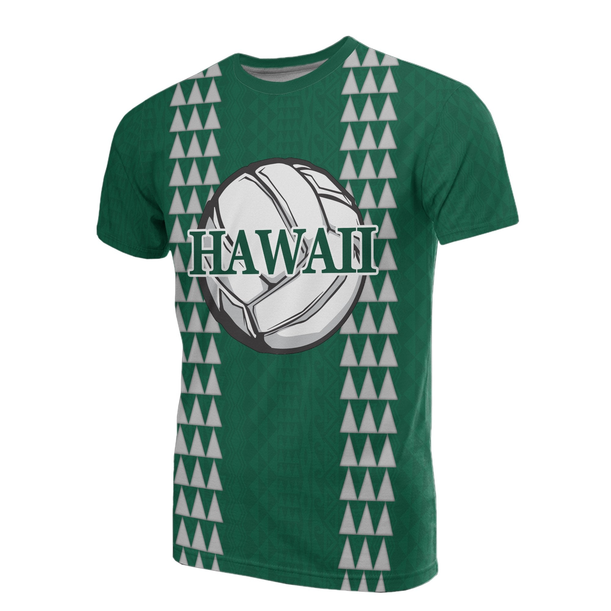 Hawaii Polynesian T Shirt Volleyball Hawaiian Pattern Green Unisex Green - Polynesian Pride