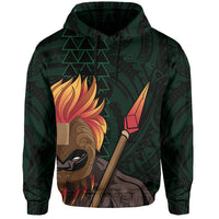Hawaii Polynesia Legend Green Kanaka Warrior Hoodie - Polynesian Pride