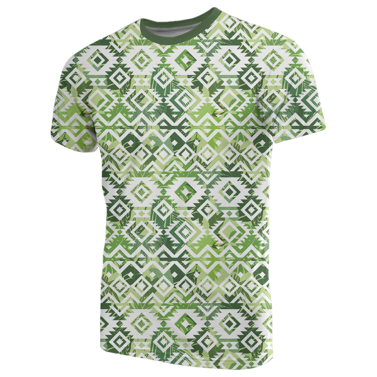 Hawaii White Seamless Ethnic Pattern Monstera Leaf T Shirt - Polynesian Pride