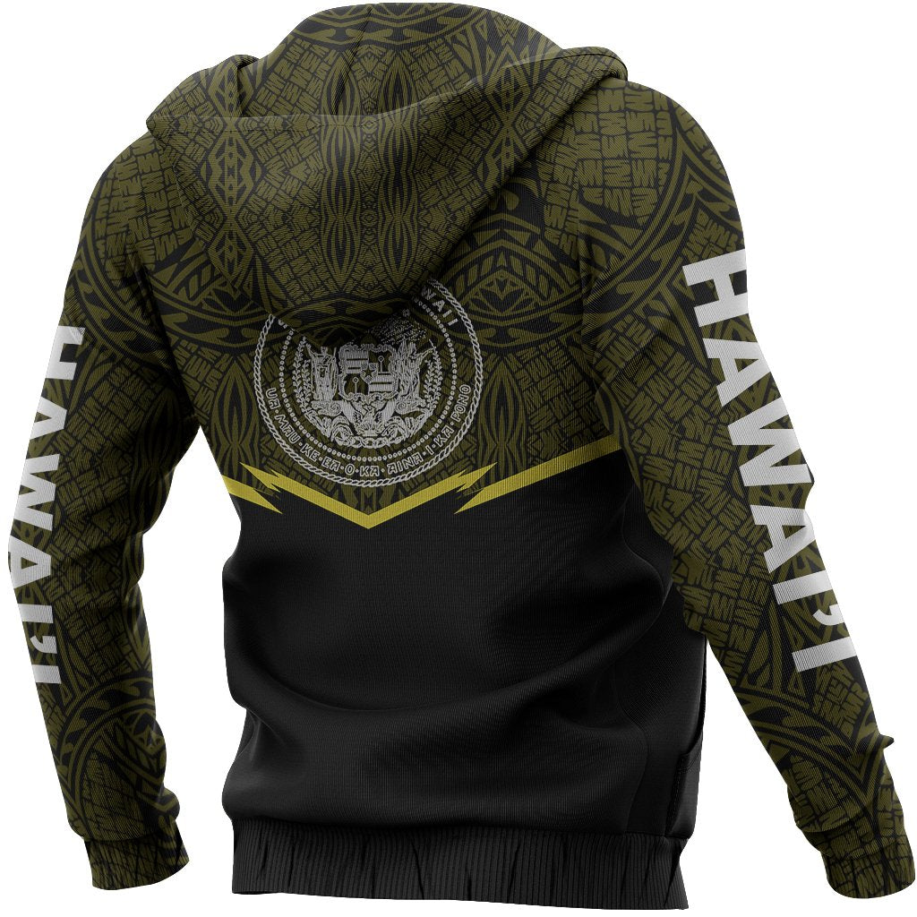 Hawaii Polynesian Hoodie Yellow Energy Style - Polynesian Pride