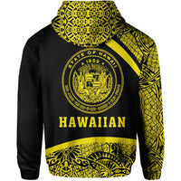 Hawaii Polynesian Hoodie Yellow Round Style - Polynesian Pride