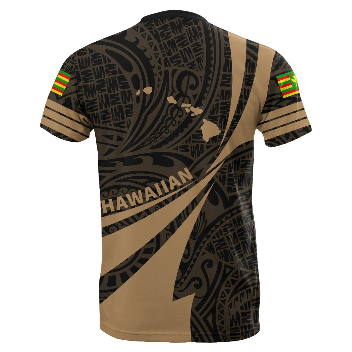 Kanaka Polynesian T Shirt Gold Doma Style - Polynesian Pride